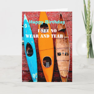 Birthday card humour kayaks photography