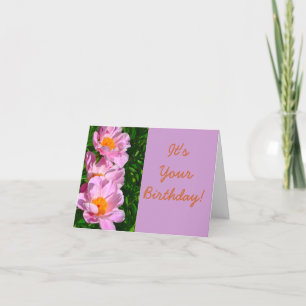 BIRTHDAY CARD/I CELEBRATE YOU/PINK PEONIES CARD