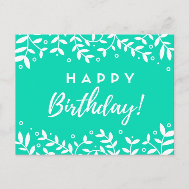 Birthday card in green (Front)
