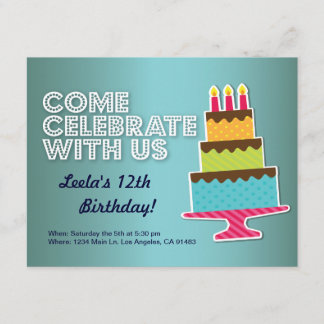 Birthday Card invitation Template