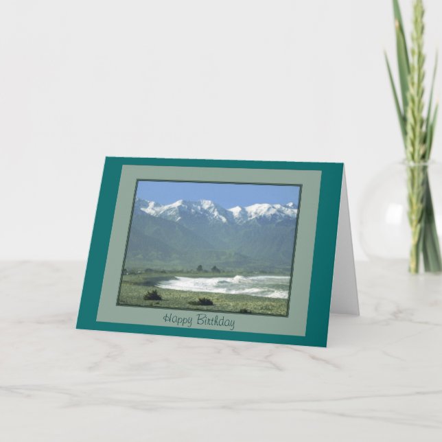 Birthday Card - Kaikoura Oceanside, New Zealand (Front)