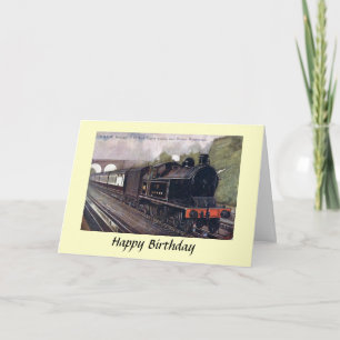 Birthday Card - L & N W R Tank Engine