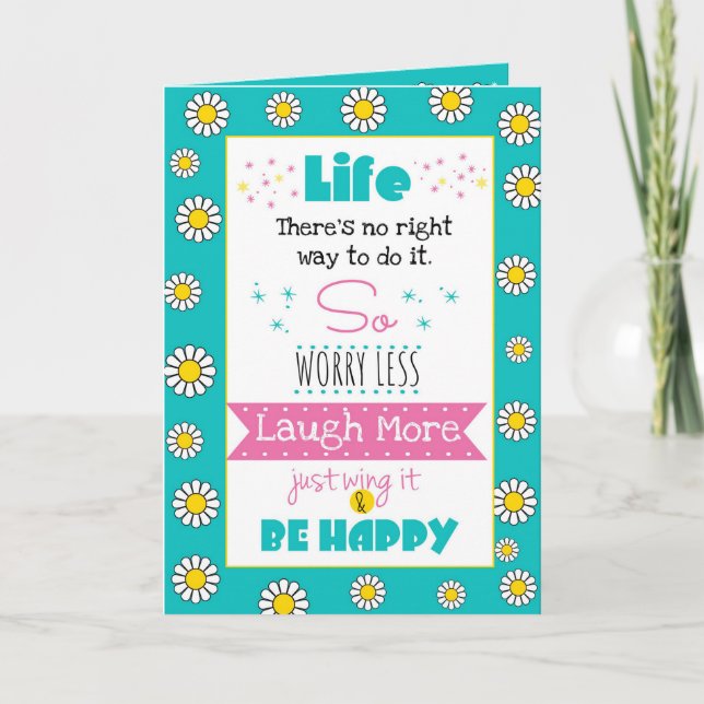 Birthday Card "Life - Just  Wing It" (Front)