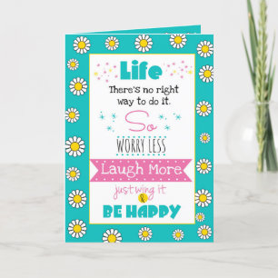 Birthday Card "Life - Just  Wing It"