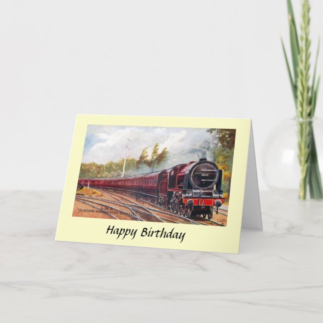 Birthday Card - LMS Glasgow to Manchester Express (Front)