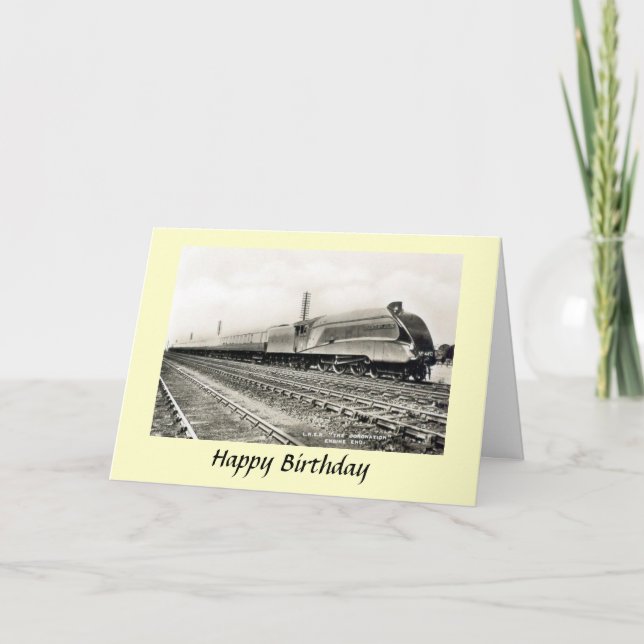 Birthday Card - LNER "The Coronation". (Front)