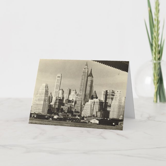Birthday Card, Lower Manhattan Skyline Card (Front)
