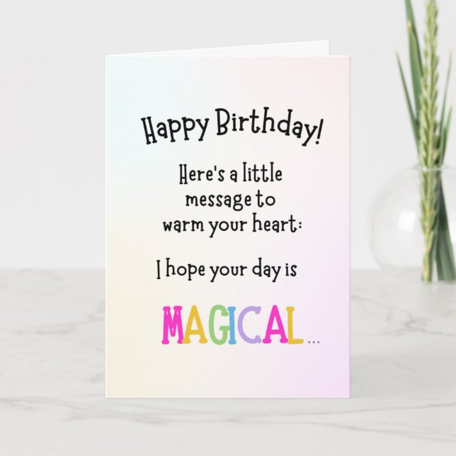 Birthday Card - Magical Unicorn Farts (Front)