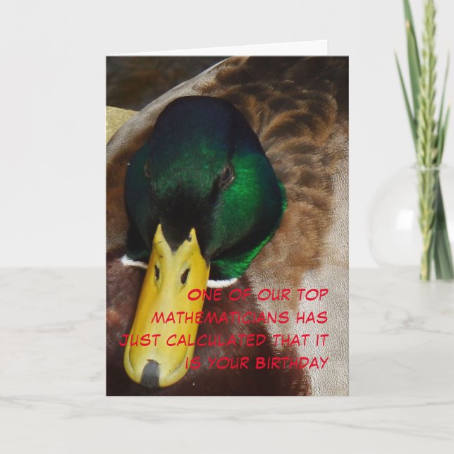 Birthday card Mathematician (Front)