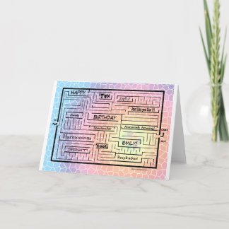 Birthday card/maze for Emily (customisable!) Card