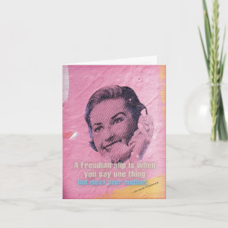 Birthday card: Mother (Freudian slip) Card