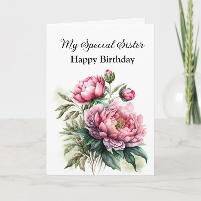 Birthday Card-My Special Sister Card (Front)