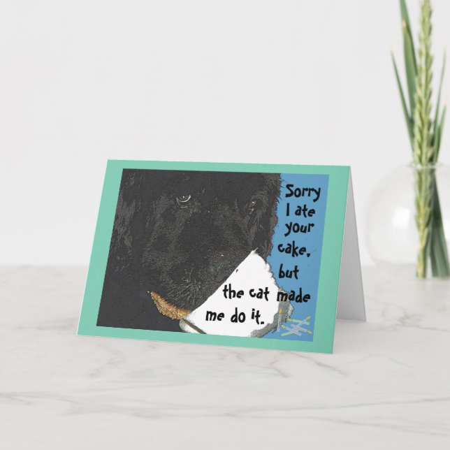 Birthday Card~ Newfoundland Dog Humour Card (Front)