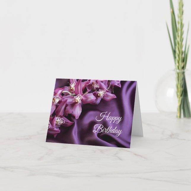Birthday Card -Orchids (Front)