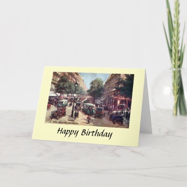 Birthday Card - Paris, Blvd Monmartre (Front)