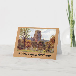 Birthday Card - Parish Church, Folkestone, Kent