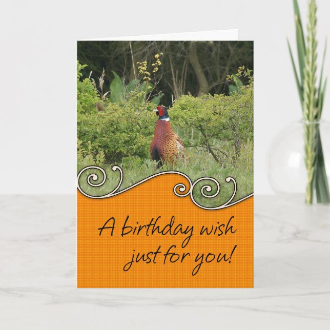Birthday Card - Pheasant (Front)