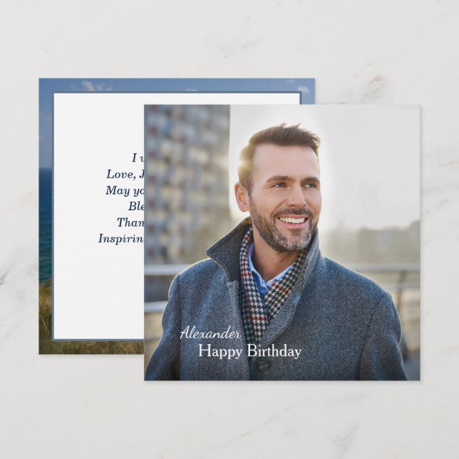 Birthday Card Photo Custom (Front/Back)