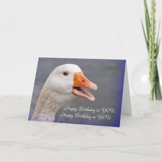 Birthday Card: Singing Goose Card