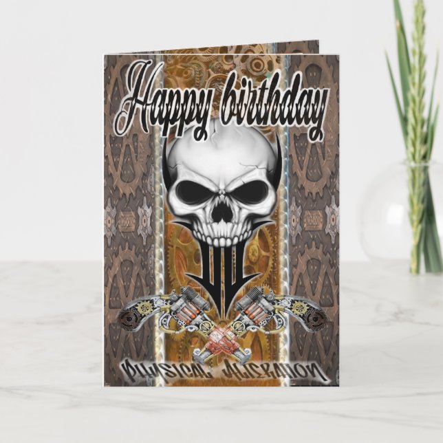 Birthday card steampunk (Front)