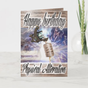 Birthday card tattoo machine