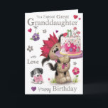 Birthday Card - To A Special Great Granddaughter<br><div class="desc">You have the option to add your own birthday wishes inside this cute birthday card.</div>