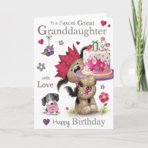 Birthday Card - To A Special Great Granddaughter