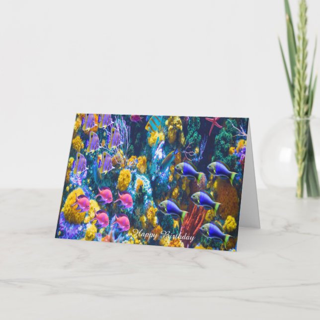 Birthday Card Tropical Fish (Front)