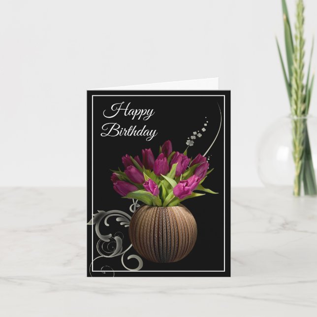 Birthday Card -Tulips (Front)