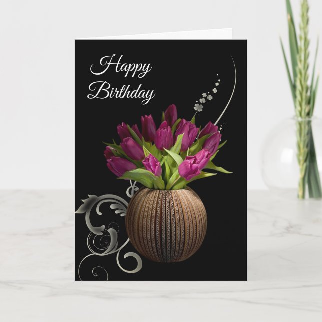 Birthday Card -Tulips (Front)