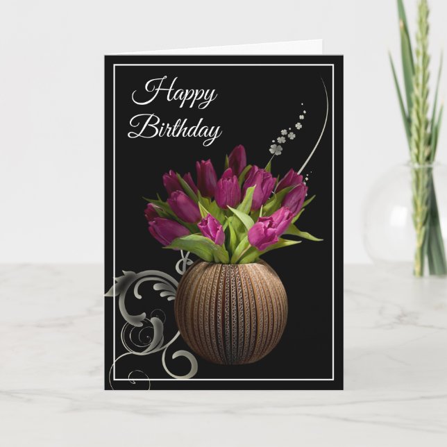 Birthday Card -Tulips (Front)
