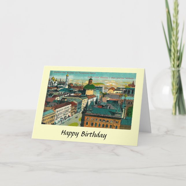 Birthday Card - Warsaw, Poland (Front)