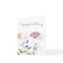 Birthday Card | Watercolor Floral