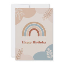 Birthday Card With A Rainbow