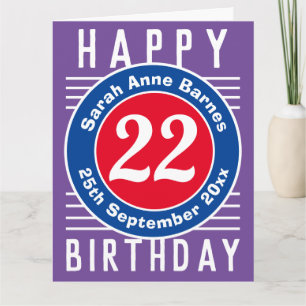 Birthday Card with Age, Name, & Date