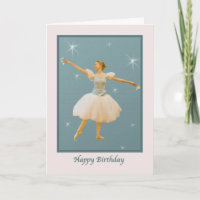Birthday Card with Ballet Dancer