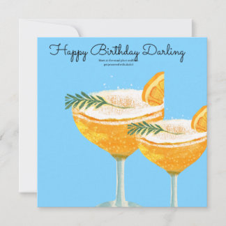 Birthday card, with cocktail and fun message card