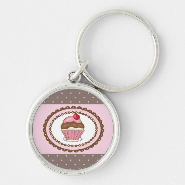 Birthday card with cupcake key ring (Front)