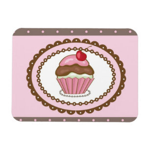 Birthday card with cupcake magnet