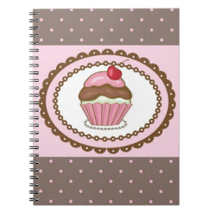 Birthday card with cupcake notebook