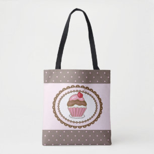 Birthday card with cupcake tote bag