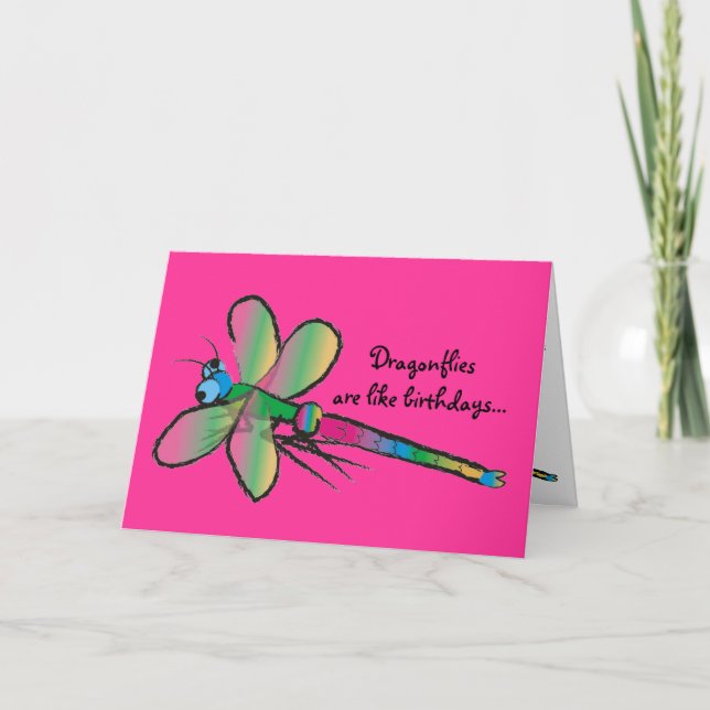Birthday Card with Dragonfly (Front)