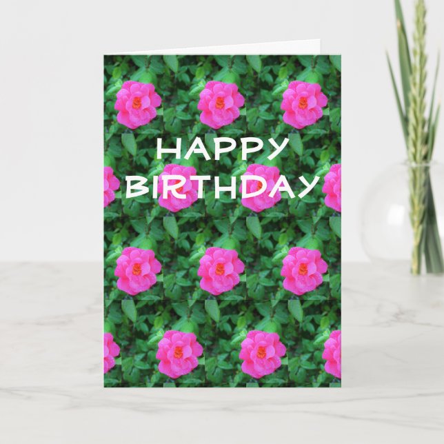 Birthday Card with floral pattern by Jo Images (Front)