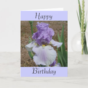 Birthday Card with Iris on it.