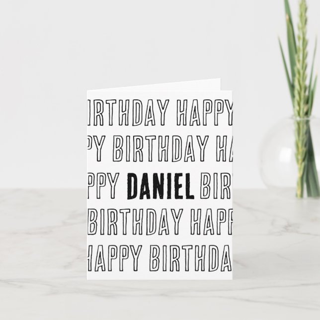 Birthday Card With Name (3-6 letters) (Front)