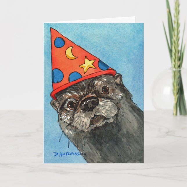 Birthday Card with Otter (Front)