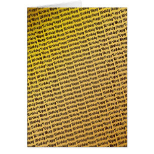 Birthday card with repeating text