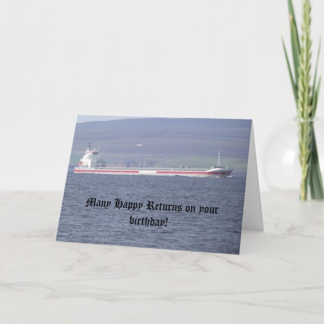Birthday Card with ship (Front)