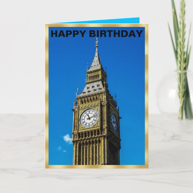 Birthday Card with the Big Ben Clock (Front)