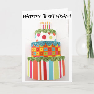 Birthday Card with the biggest birthday cake ever!